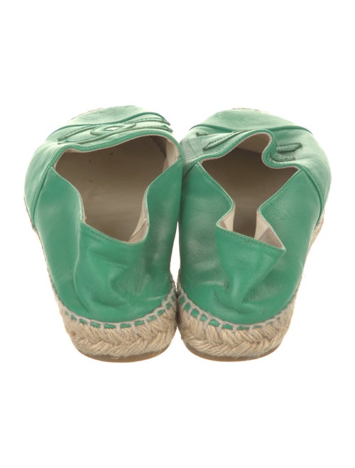 Chanel Interlocking CC Logo Leather Espadrilles