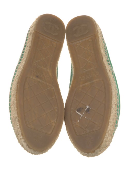 Chanel Interlocking CC Logo Leather Espadrilles