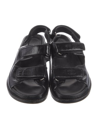 Chanel 2019 Interlocking CC Logo Slingback Sandals