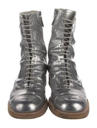Chanel PVC Lace-Up Boots