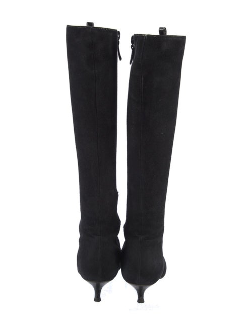 Chanel Interlocking CC Logo Suede Boots