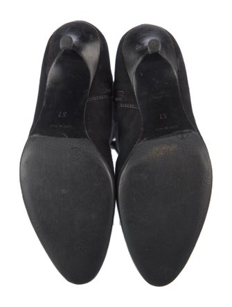 Chanel Interlocking CC Logo Suede Boots