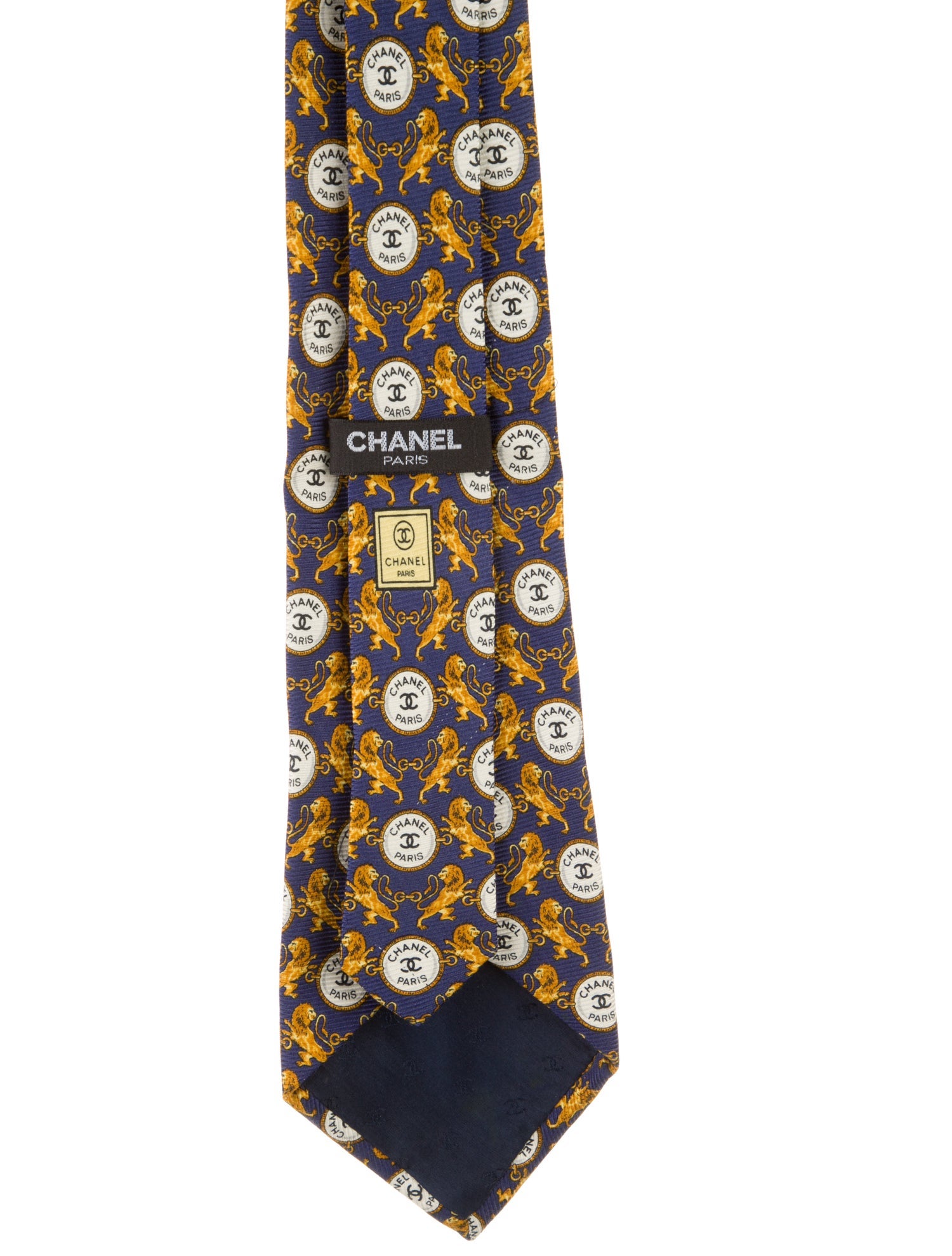 Chanel Silk CC Pattern Tie