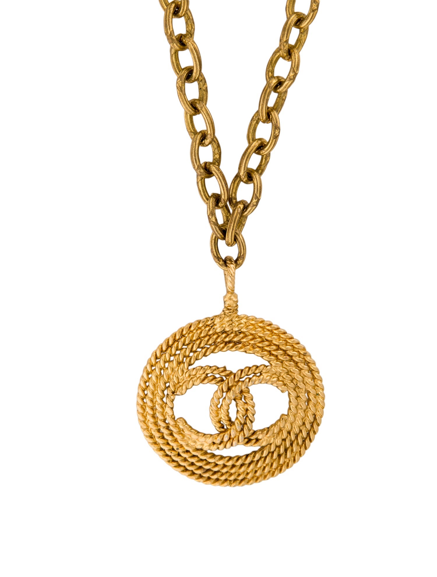 Chanel Vintage CC Pendant Necklace