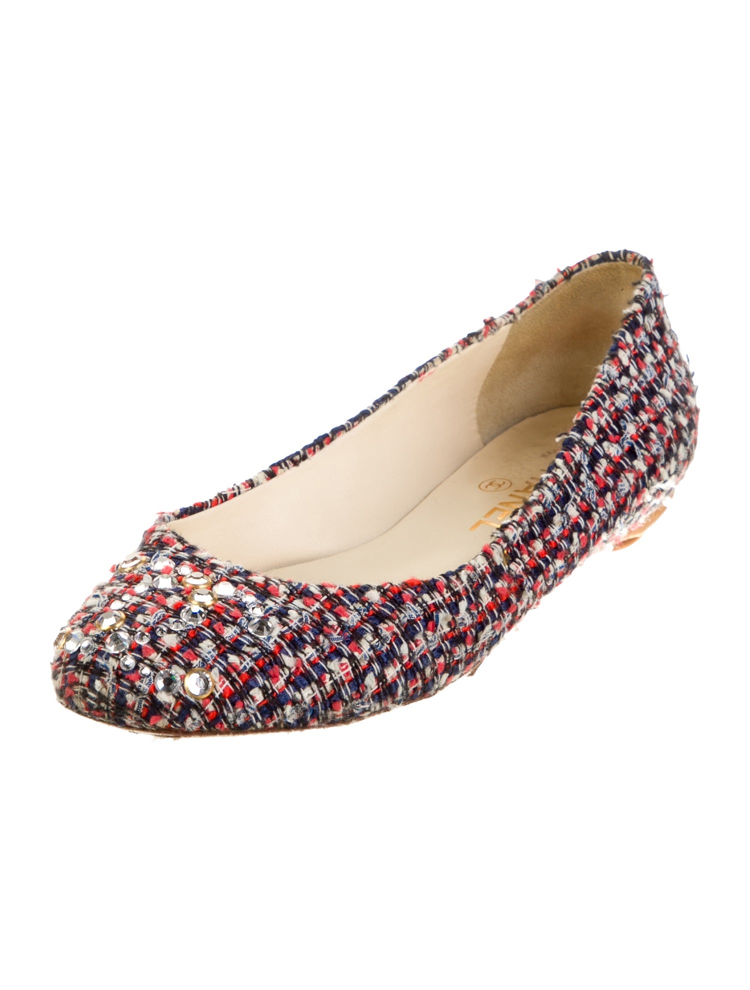 Chanel 2012 Interlocking CC Logo Ballet Flats