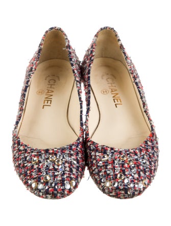 Chanel 2012 Interlocking CC Logo Ballet Flats