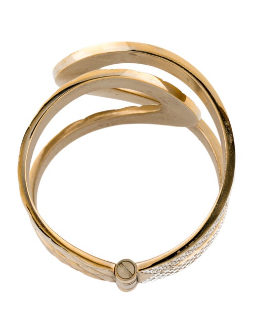 Chanel Strass CC Hinged Cuff Bracelet