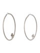 Chanel Strass CC Hoop Earrings