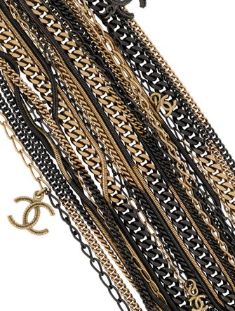 Chanel Multistrand CC Logo Charm Bracelet