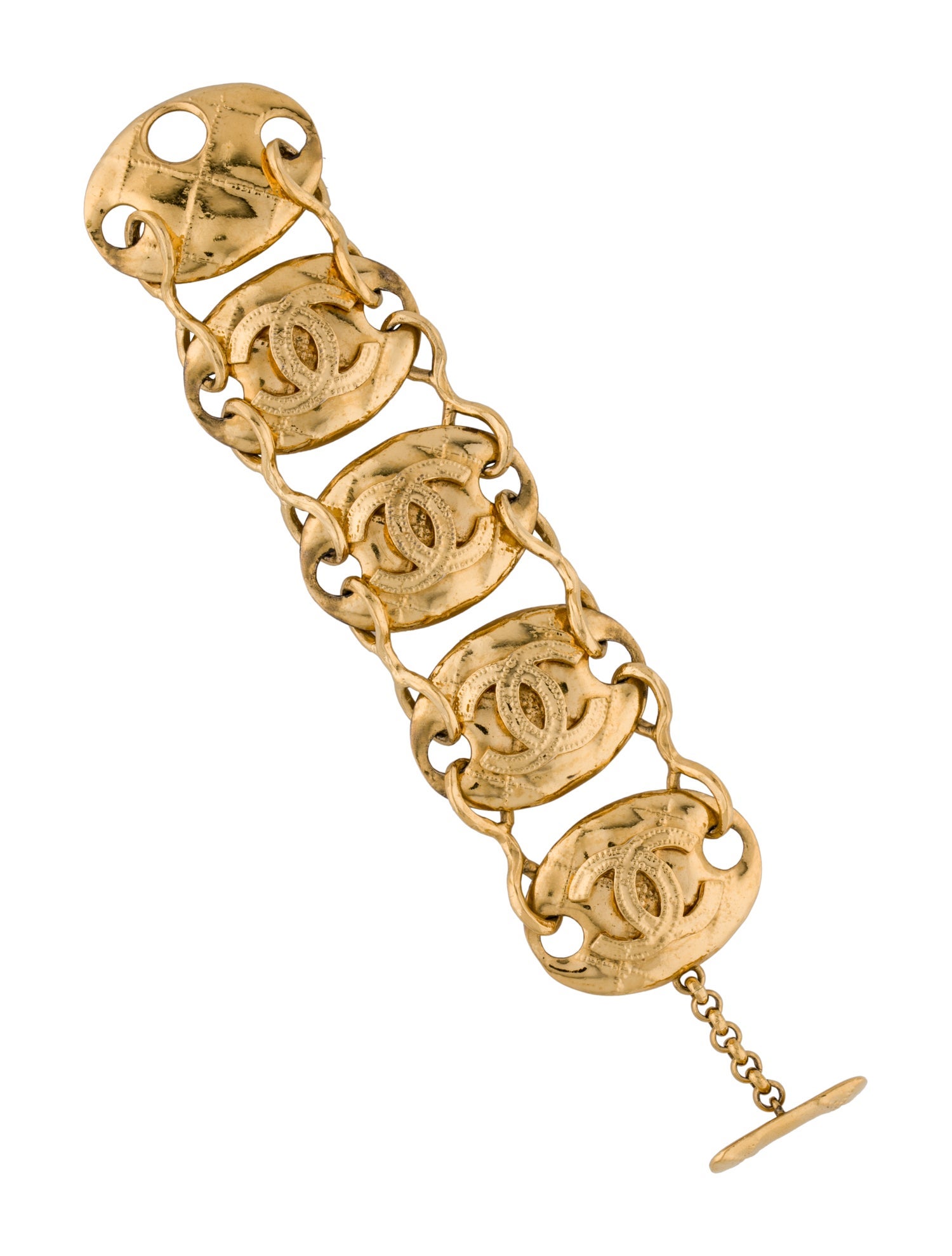 Chanel Vintage CC Quilted Link Bracelet