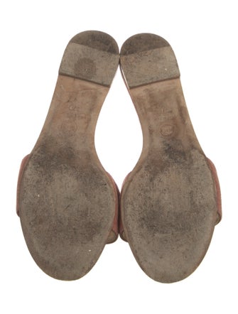 Chanel Camellia Accent Canvas Slides