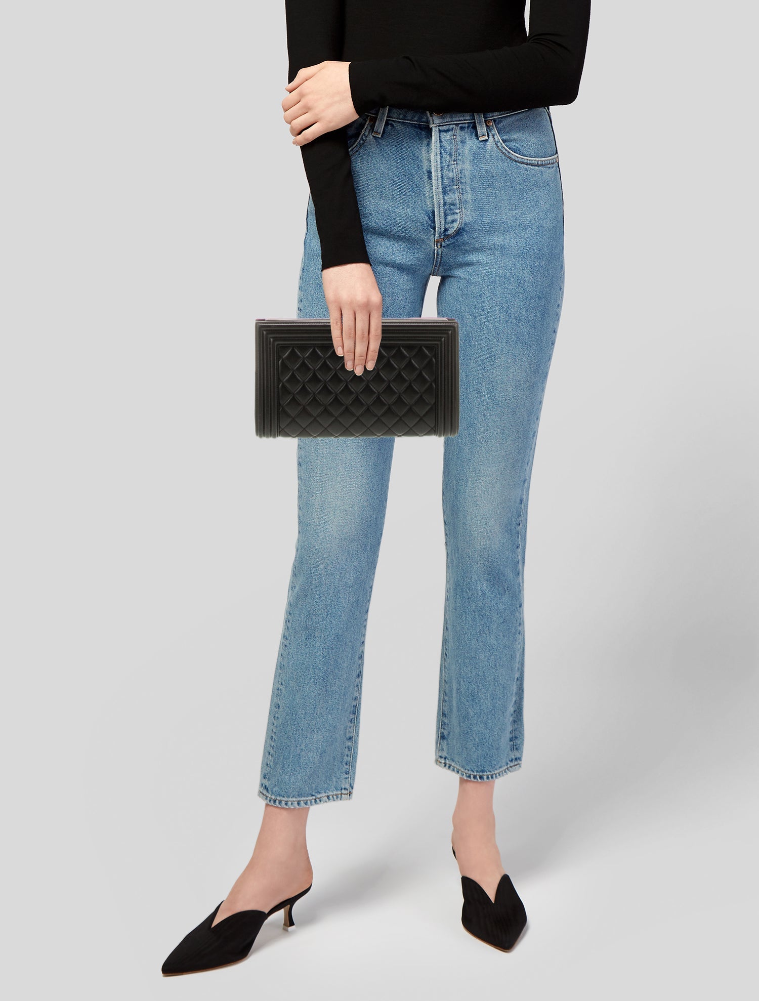 Chanel Quilted Boy Frame Clutch