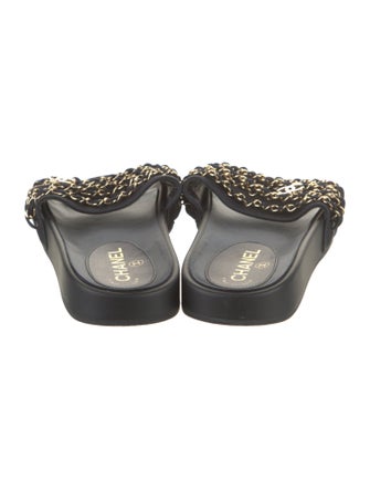 Chanel Interlocking CC Logo Canvas Slides