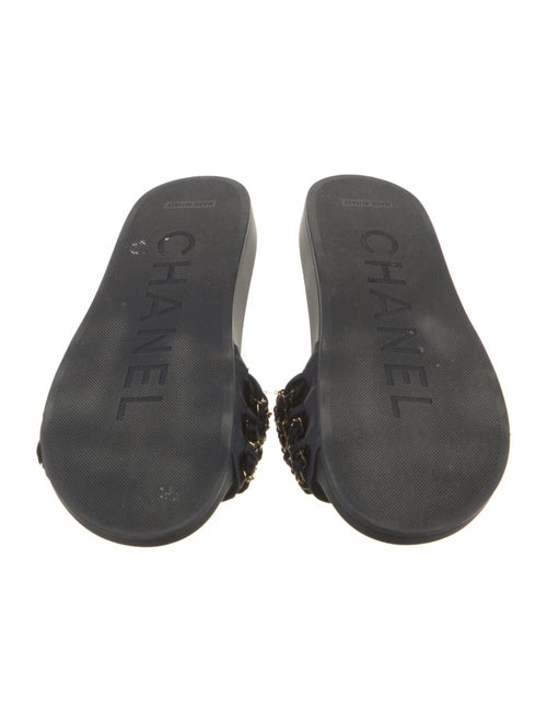 Chanel Interlocking CC Logo Canvas Slides