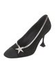 Chanel Suede Crystal Embellishments Pumps