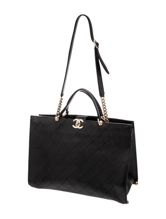 Chanel Quilted Shopping Tote