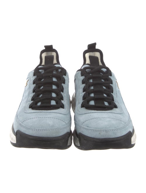 Chanel Interlocking CC Logo Suede Sneakers