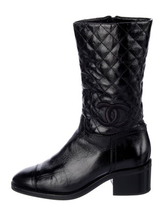 Chanel 2021 Interlocking CC Logo Combat Boots
