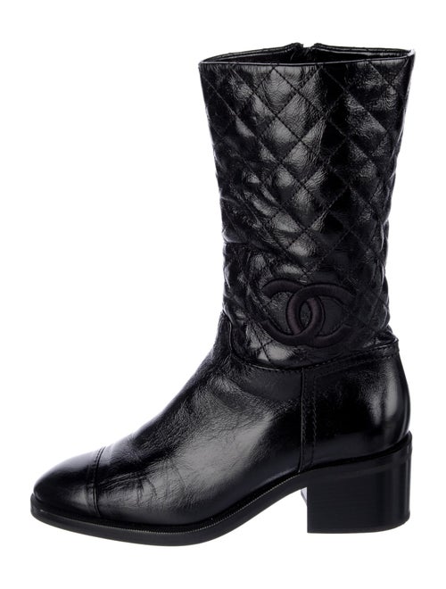Chanel 2021 Interlocking CC Logo Combat Boots