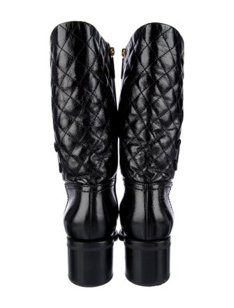 Chanel 2021 Interlocking CC Logo Combat Boots