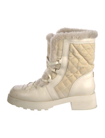 Chanel 2021 Interlocking CC Logo Combat Boots