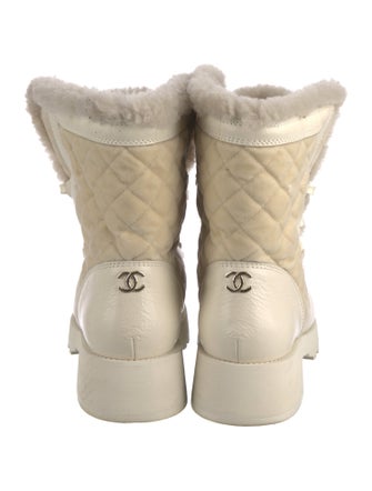 Chanel 2021 Interlocking CC Logo Combat Boots