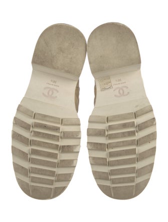 Chanel 2021 Interlocking CC Logo Combat Boots