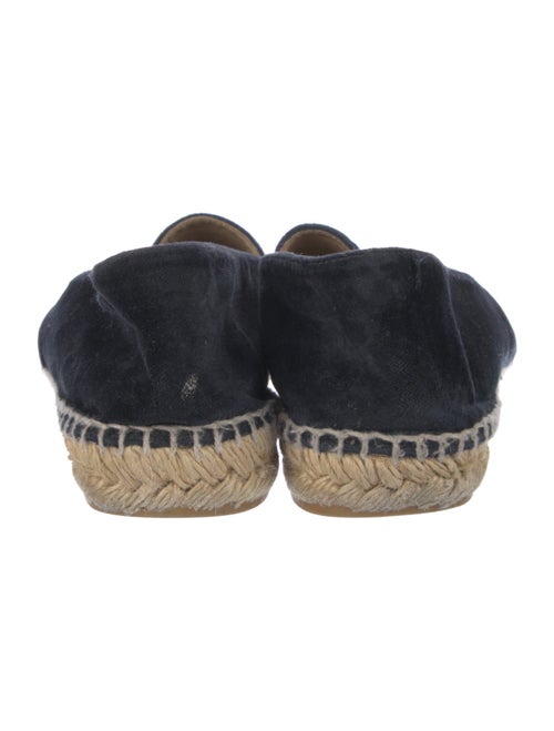 Chanel Interlocking CC Logo Velvet Espadrilles