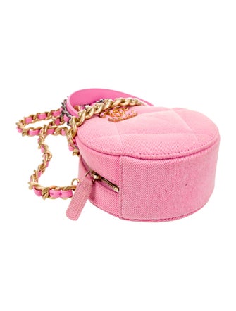 Chanel Denim 19 Round Clutch w/ Chain