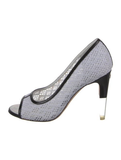 Chanel Interlocking CC Logo Mesh Pumps