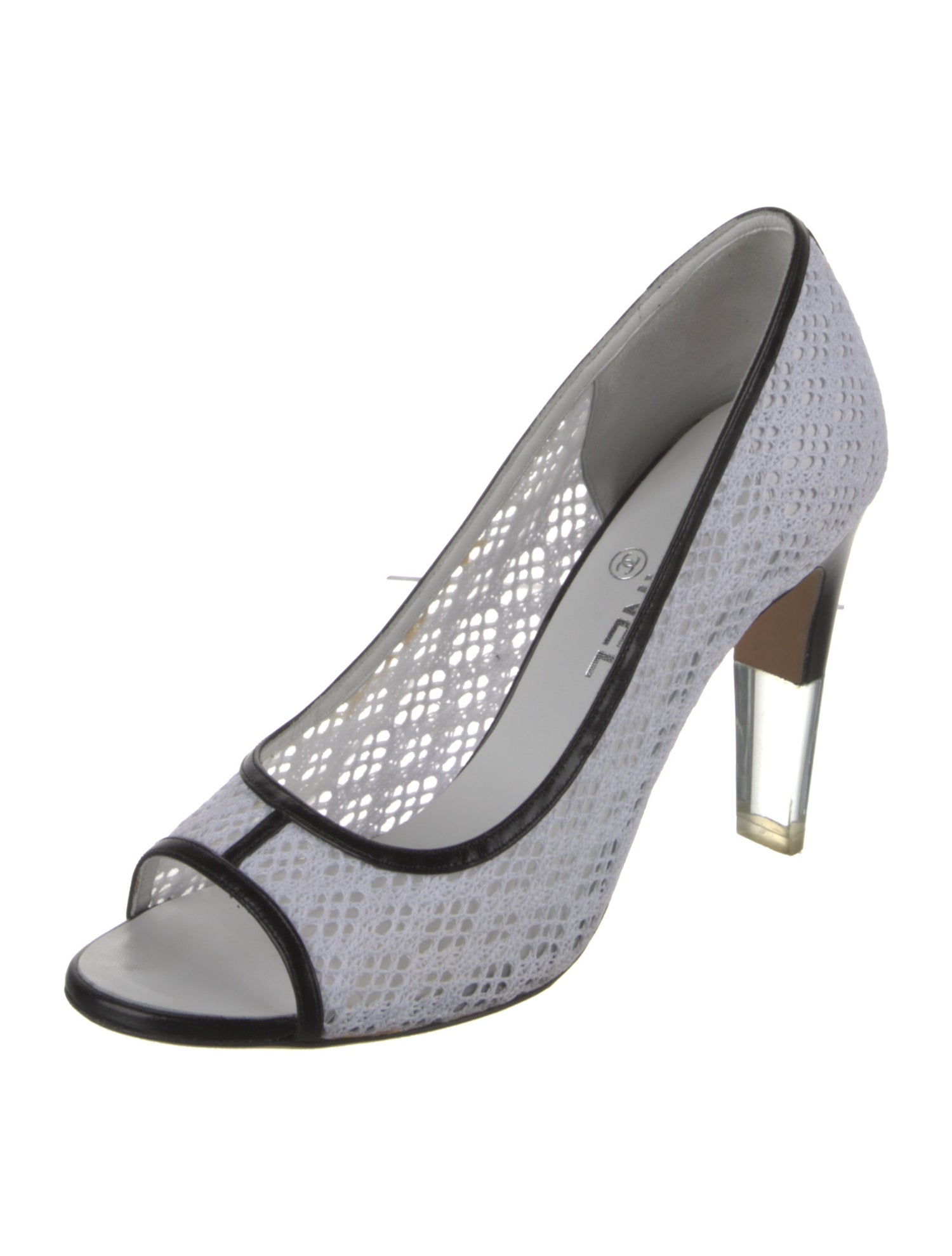 Chanel Interlocking CC Logo Mesh Pumps