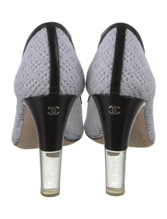 Chanel Interlocking CC Logo Mesh Pumps