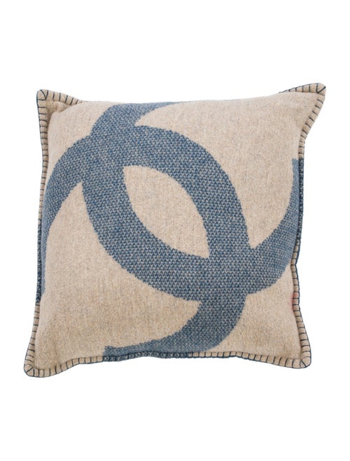 Chanel Wool Blend CC Throw Pillow