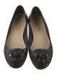 Chanel Interlocking CC Logo Leather Flats