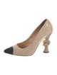 Chanel Interlocking CC Logo Canvas Pumps