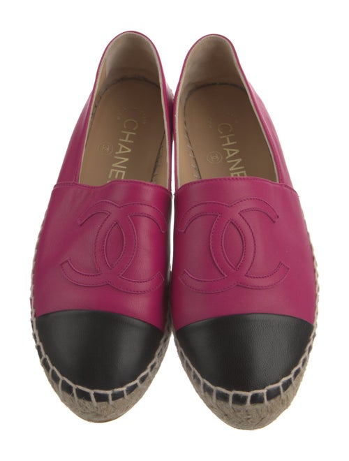 Chanel Interlocking CC Logo Lambskin Espadrilles