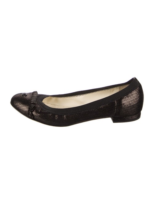 Chanel Interlocking CC Logo Suede Ballet Flats