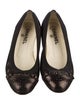 Chanel Interlocking CC Logo Suede Ballet Flats