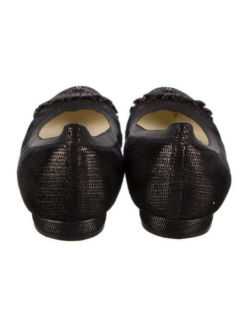 Chanel Interlocking CC Logo Suede Ballet Flats
