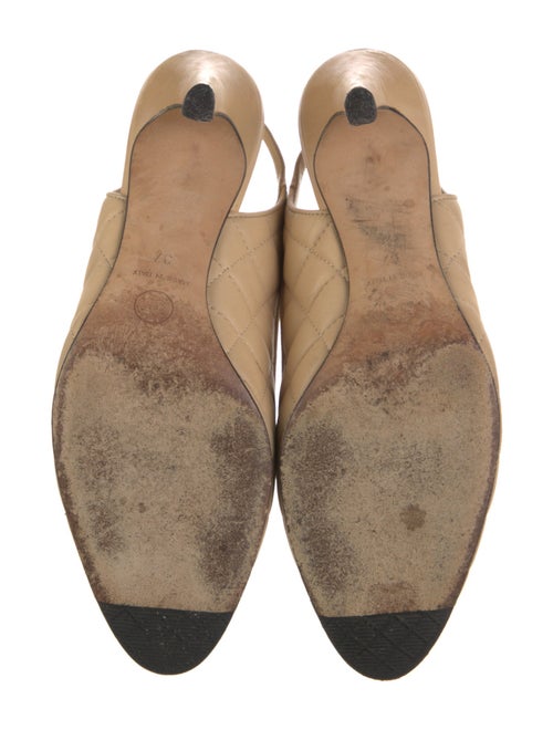 Chanel Interlocking CC Logo Lambskin Slingback Pumps