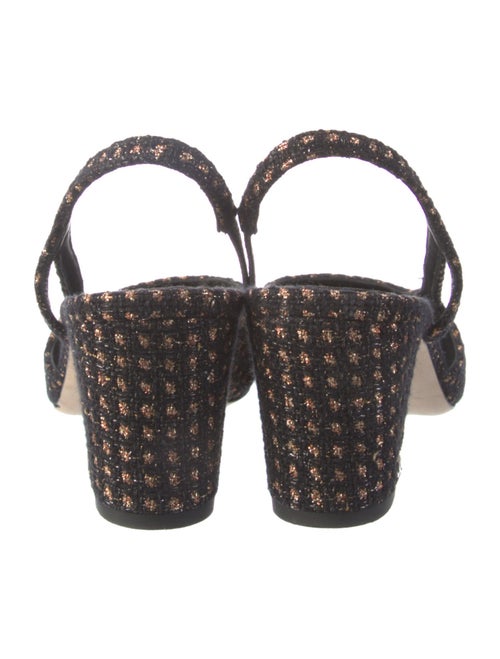 Chanel Tweed Pattern Tweed Slingback Pumps