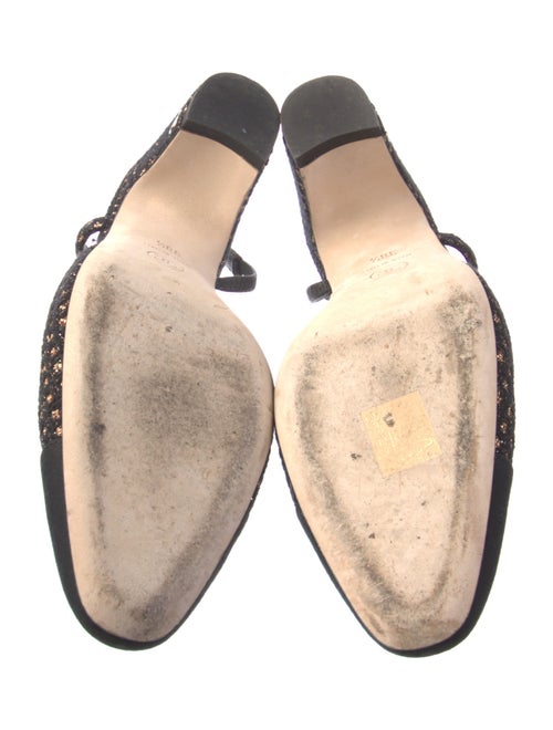 Chanel Tweed Pattern Tweed Slingback Pumps