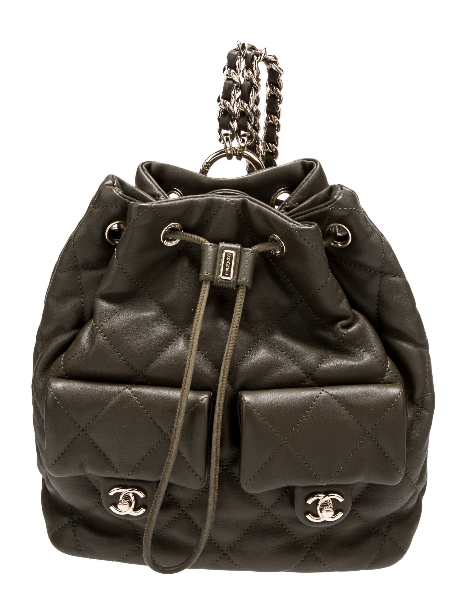 Chanel 2023 Drawstring Quilted Backpack