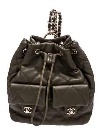 Chanel 2023 Drawstring Quilted Backpack