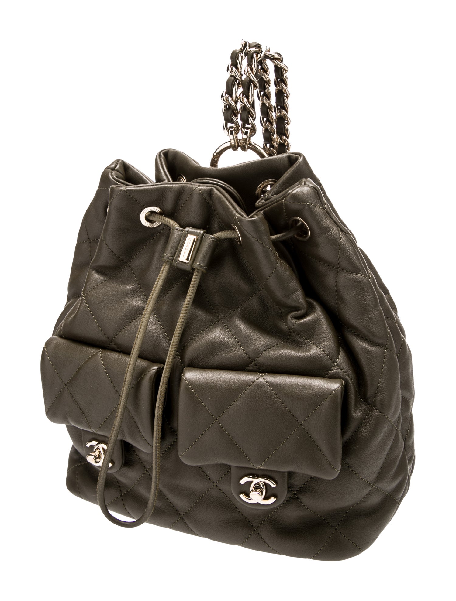 Chanel 2023 Drawstring Quilted Backpack