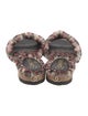 Chanel Interlocking CC Logo Fur Slides