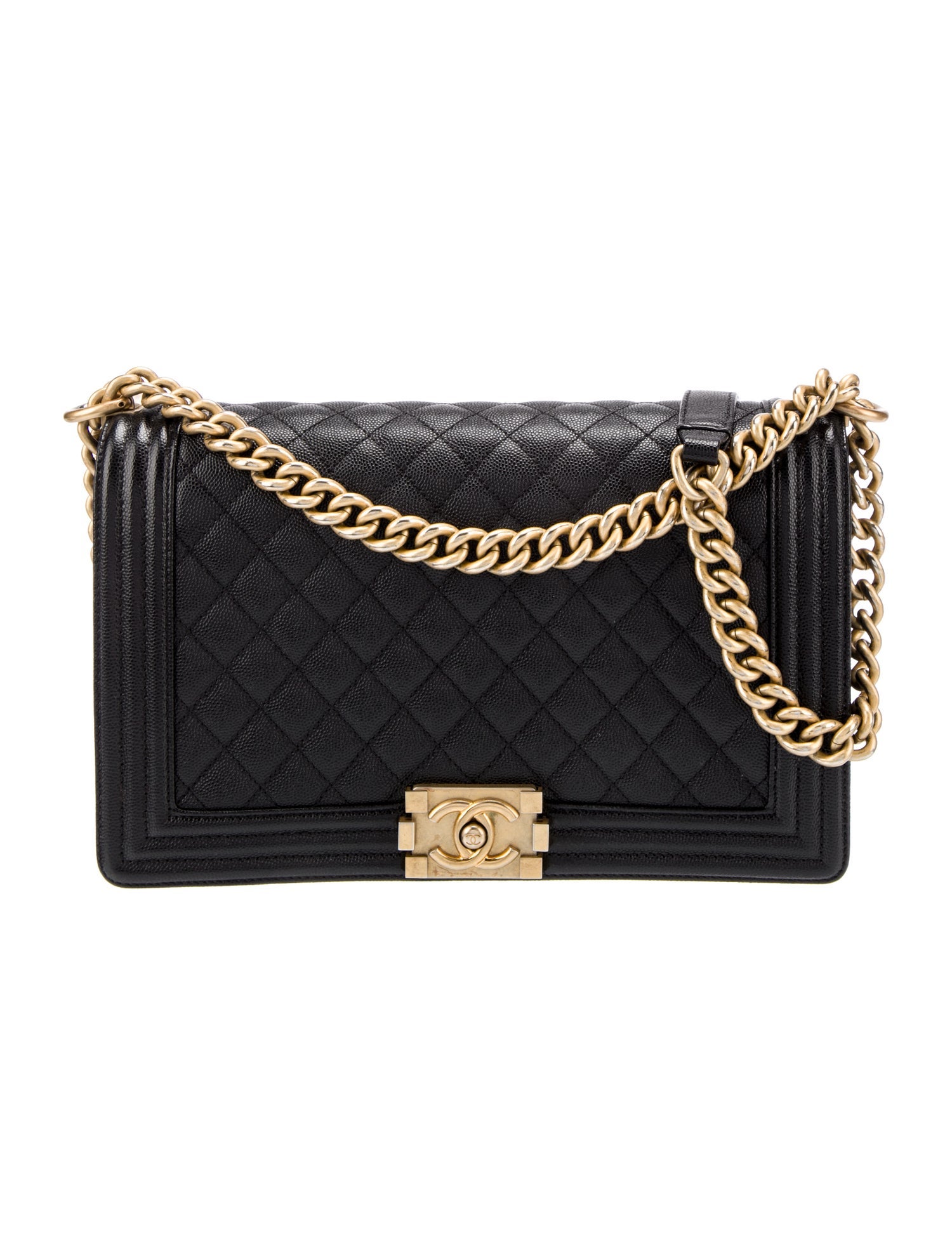 Chanel Large Caviar Leather Boy Bag