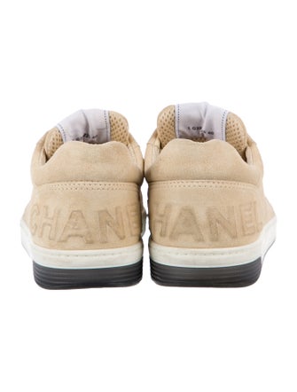 Chanel Interlocking CC Logo Suede Sneakers