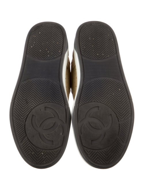Chanel Interlocking CC Logo Suede Sneakers