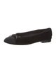 Chanel Interlocking CC Logo Velvet Ballet Flats